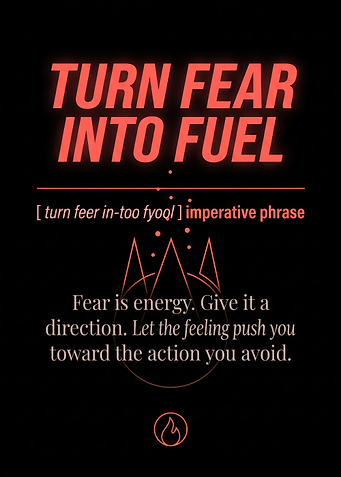 Turn Fear Into Fuel Motivational Poster
