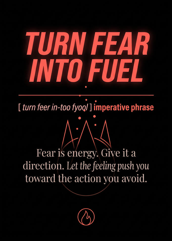 Turn Fear Into Fuel Motivational Poster