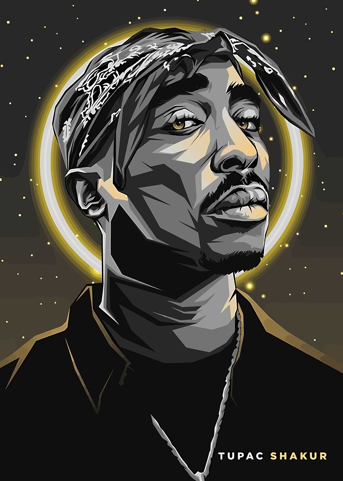 Tupac Shakur Vector Portrait