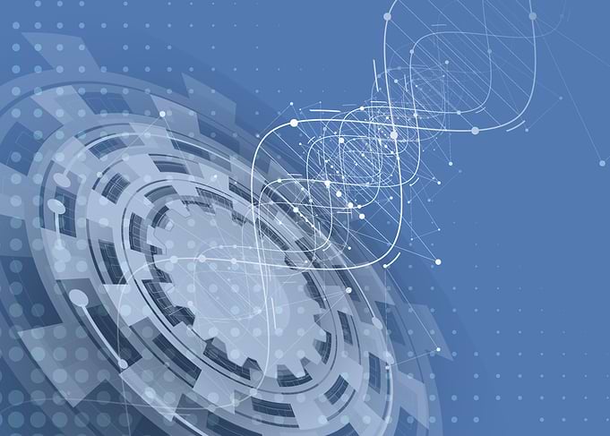 Abstract DNA and Technology Background