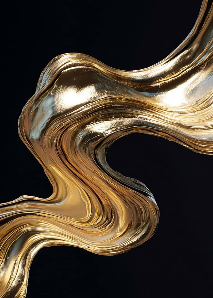 Abstract Liquid Gold Flow