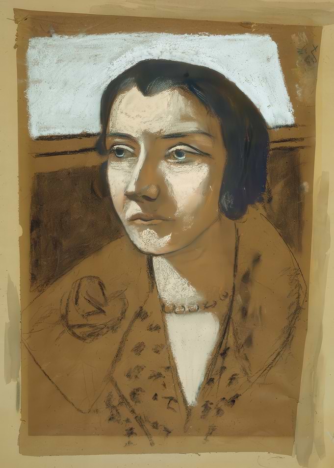 Charcoal and Pastel Portrait Sketch