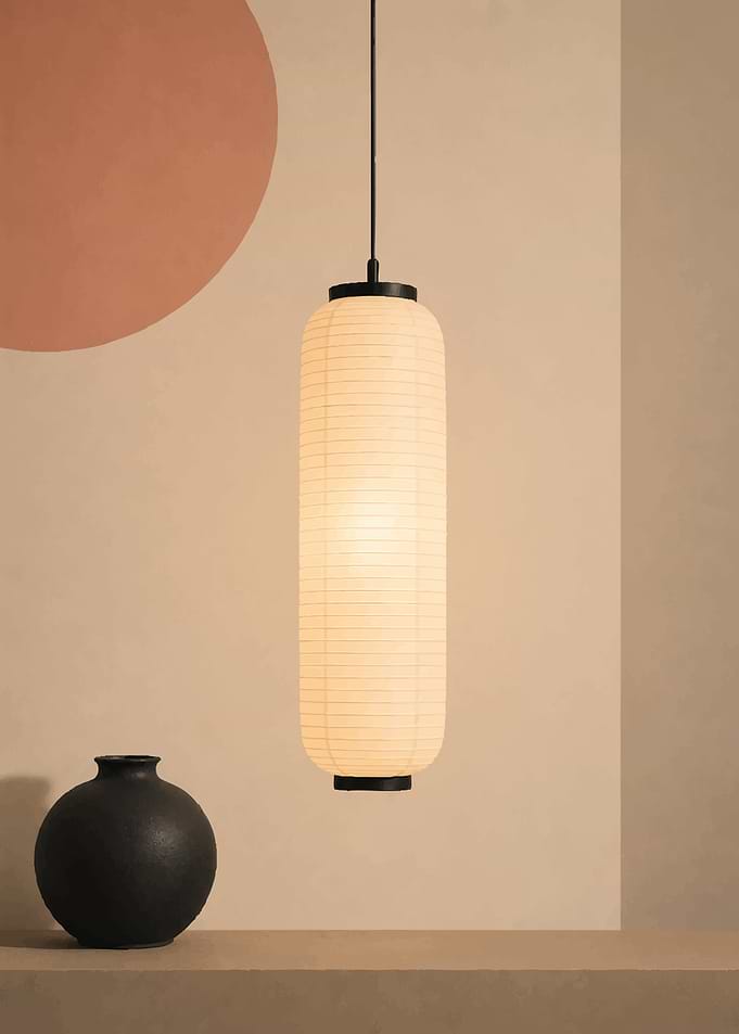 Minimalist Japanese Paper Pendant Light