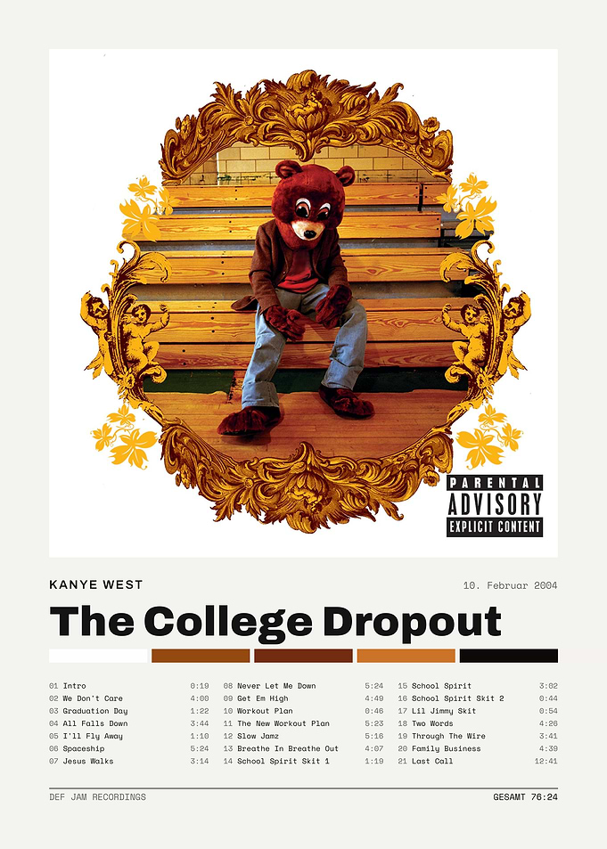 Kanye West The College Dropout Poster