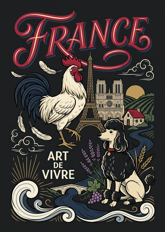 France Art de Vivre Poster