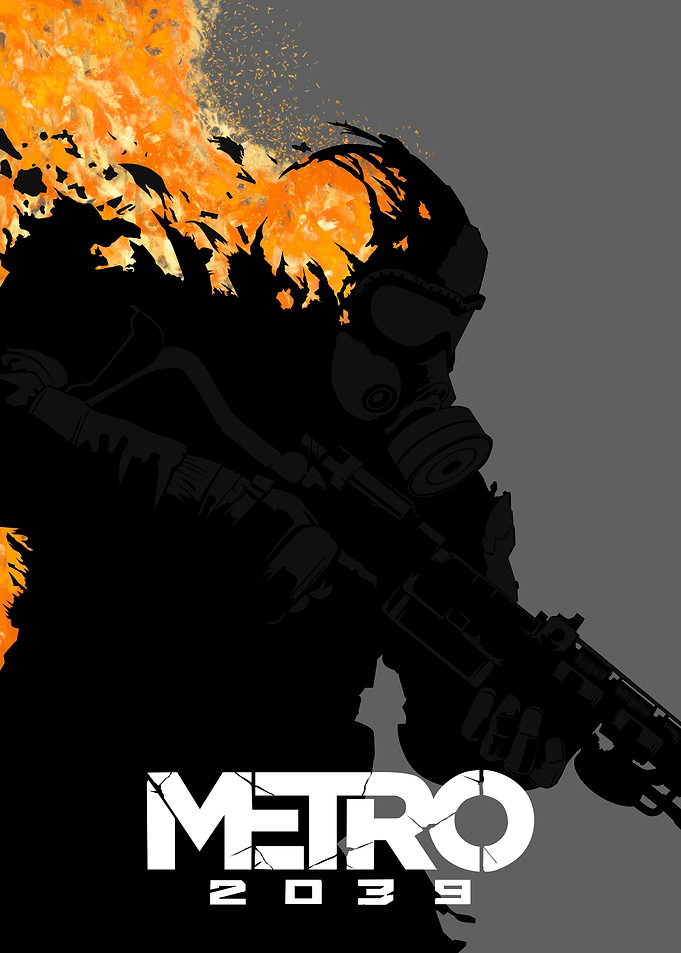 Metro 2039 Gas Mask Soldier Poster