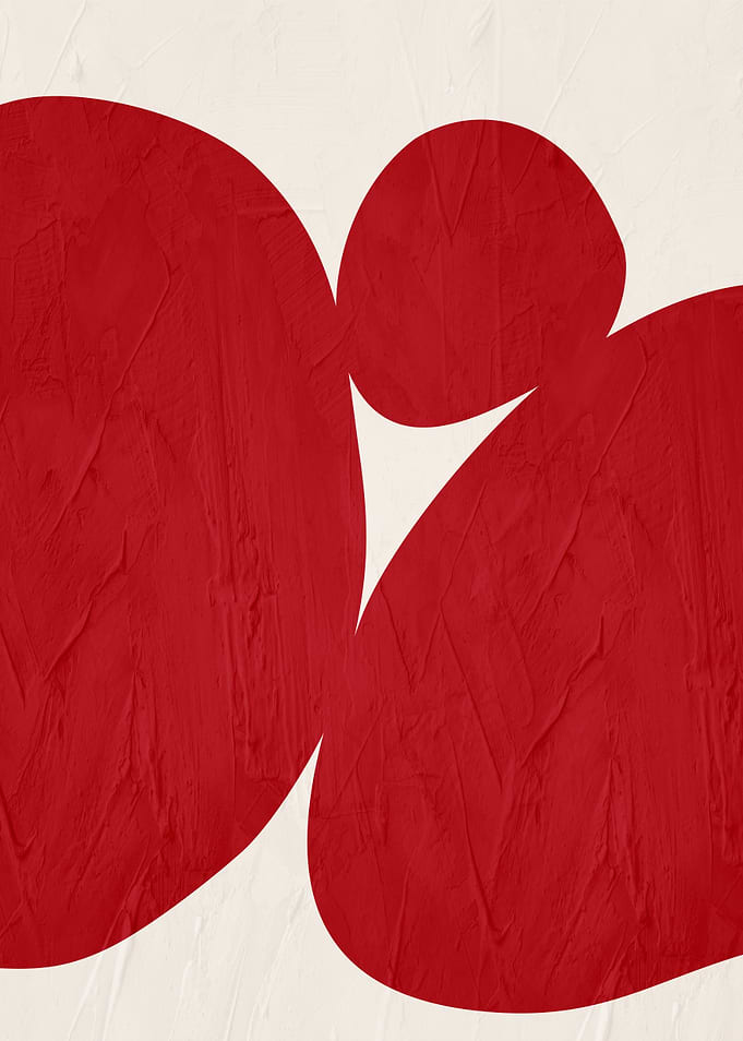 Minimalist Red Abstract Shapes
