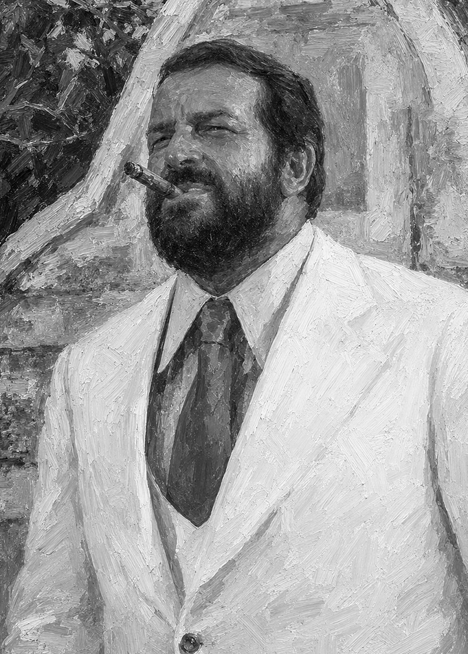 Oil Painting of Bud Spencer
