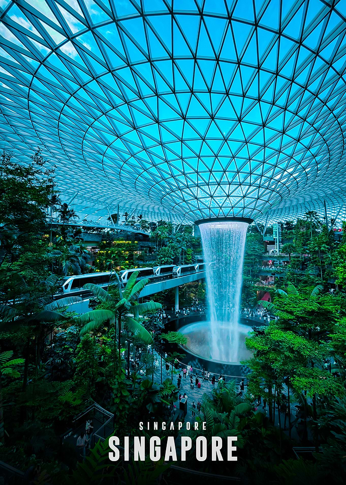 Jewel Changi Airport Waterfall Singapore