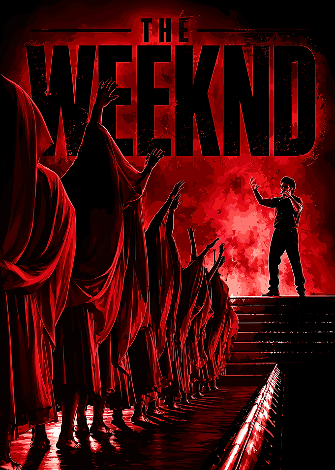 The Weeknd Red Stage Performance Poster