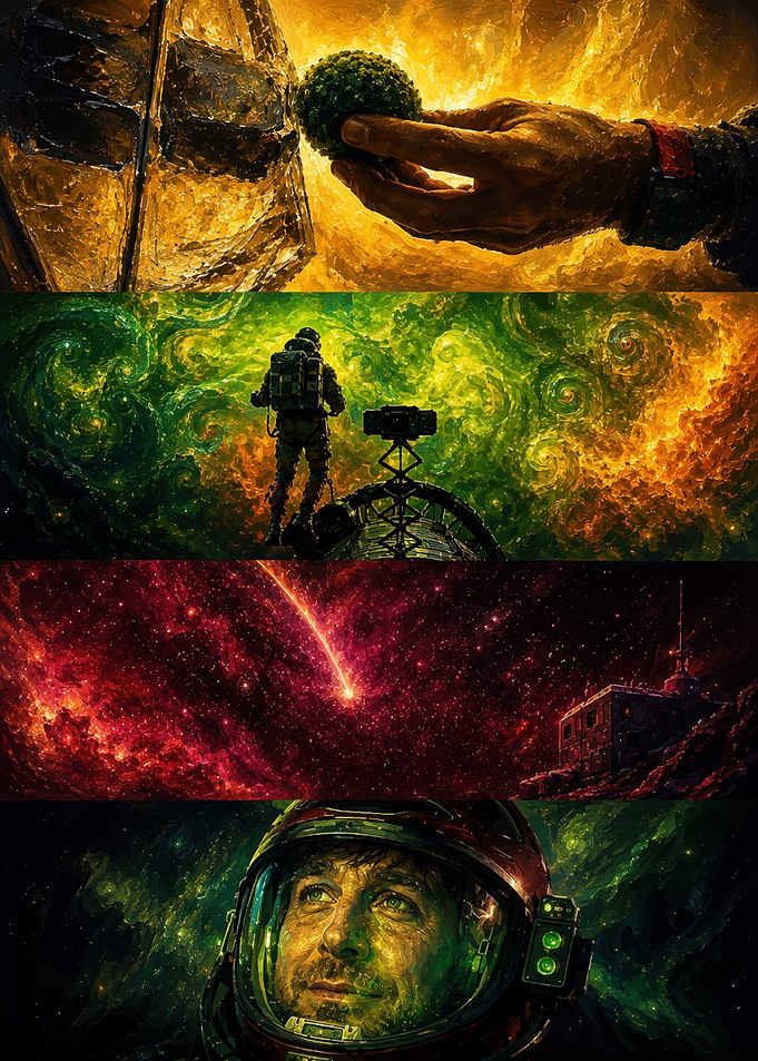 Cosmic Astronaut Journey Collage