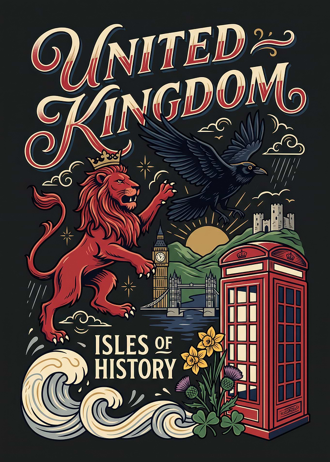 United Kingdom Isles of History Poster