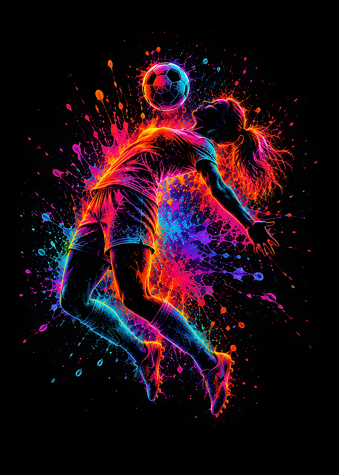 Neon Female Soccer Touch