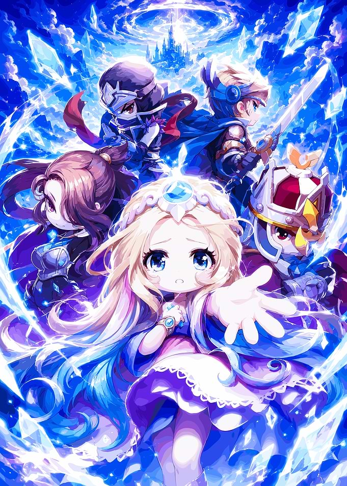 Chibi Fantasy Heroes and Princess