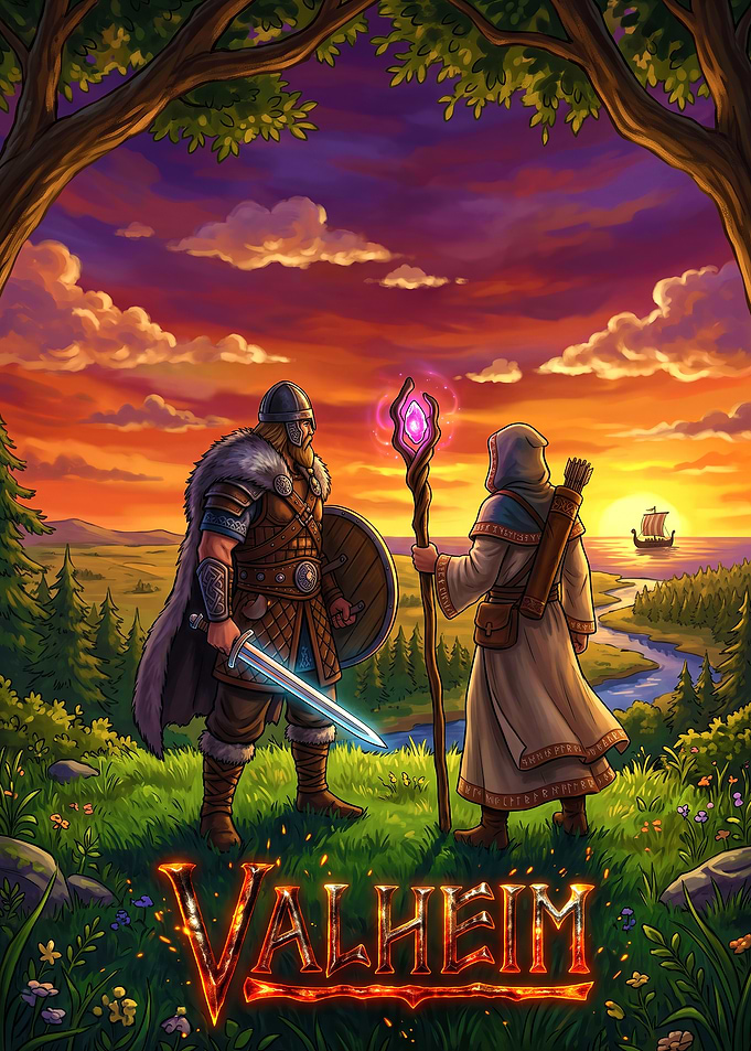 Valheim Viking and Mage Adventure