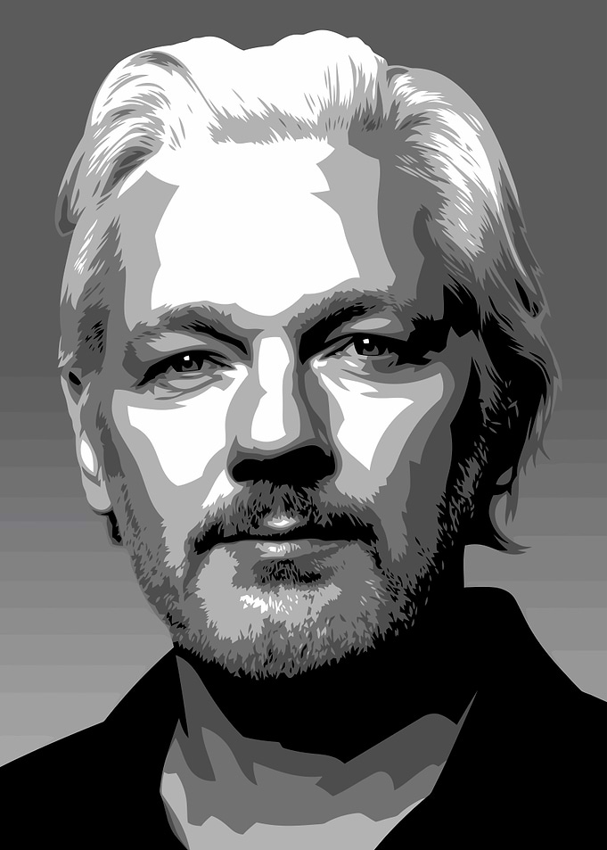 Julian Assange Vector Portrait