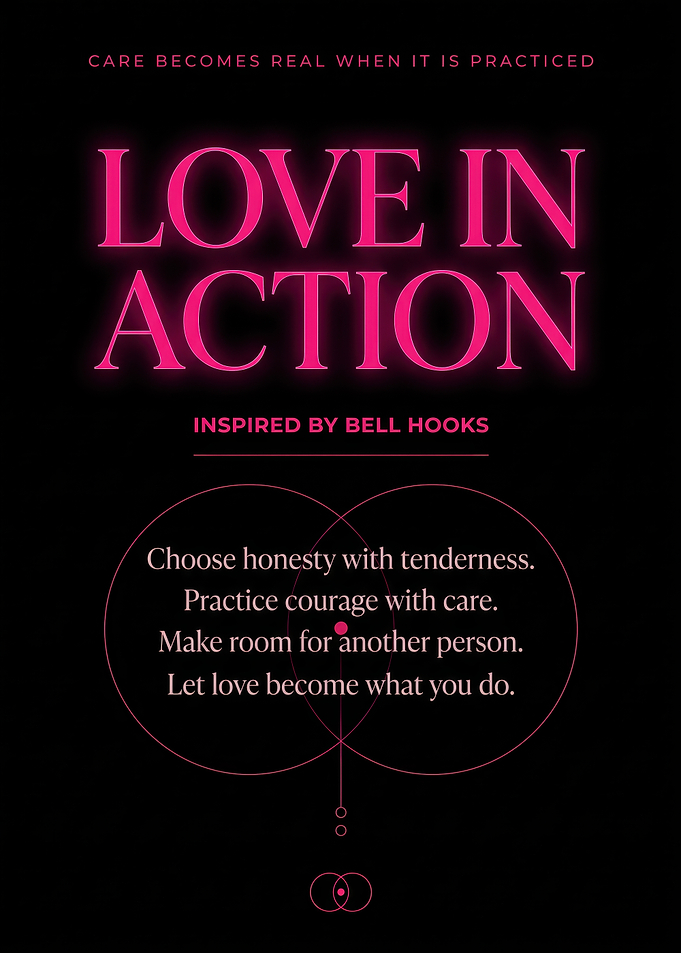 Love in Action Inspirational Quote Poster