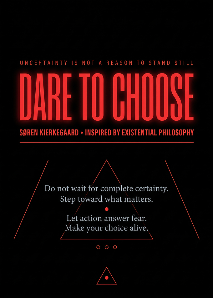 Dare to Choose Inspirational Quote Poster
