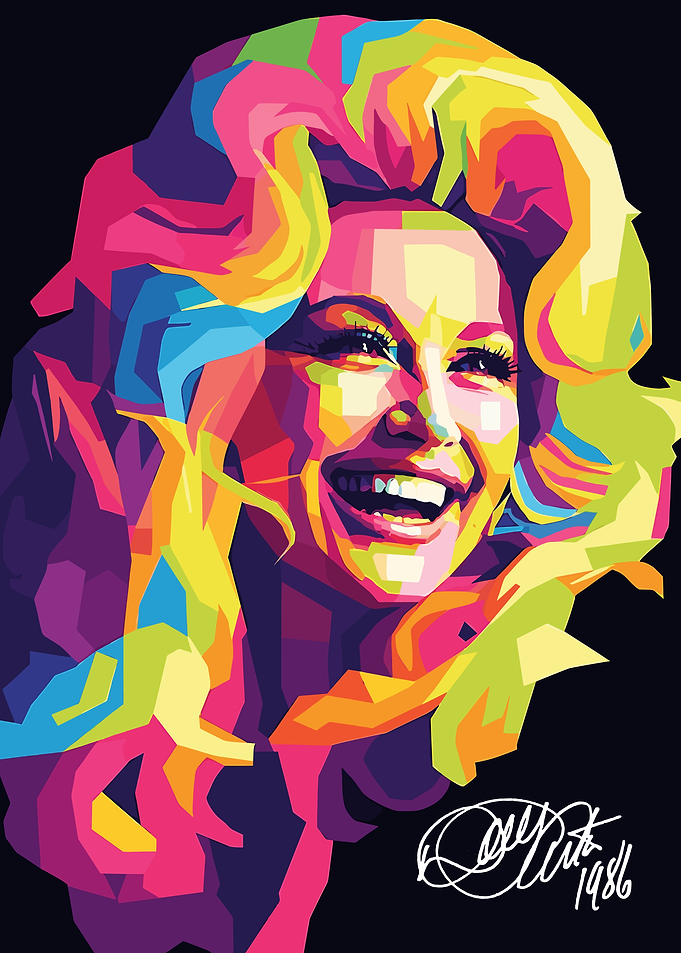 Dolly Parton WPAP Pop Art Portrait
