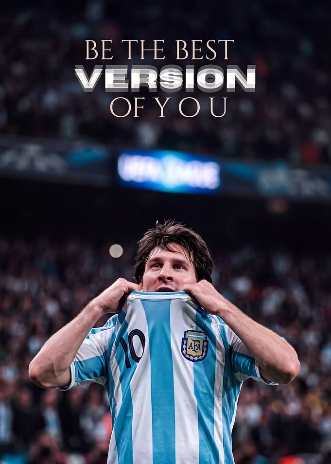 Lionel Messi Inspirational Soccer Poster