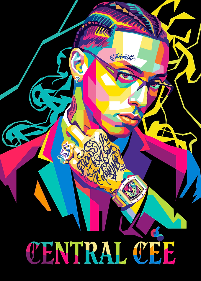 Central Cee Pop Art Portrait