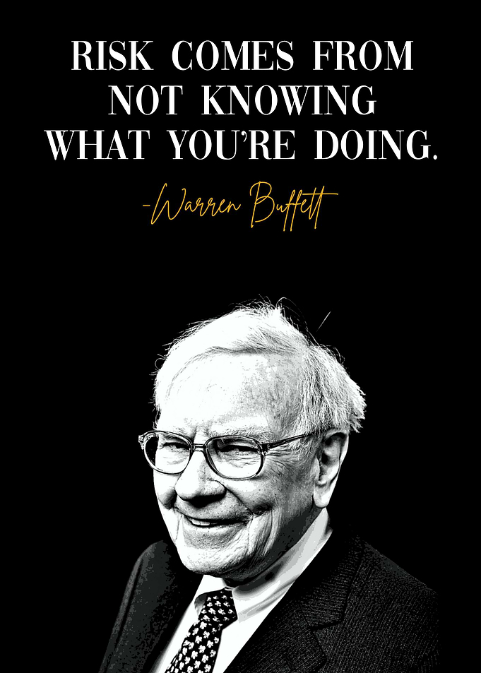 Warren Buffett Inspirational Quote Poster