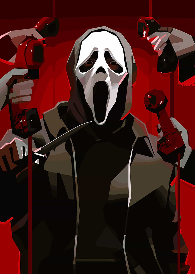 Ghostface Scream Horror Movie Poster