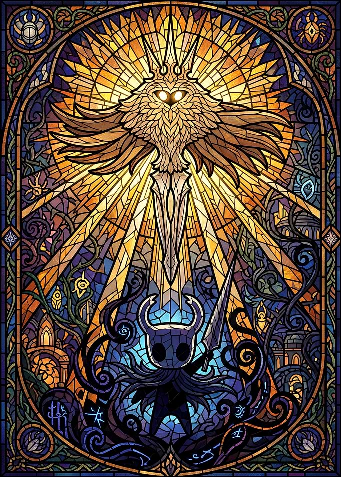 Hollow Knight Stained Glass Art