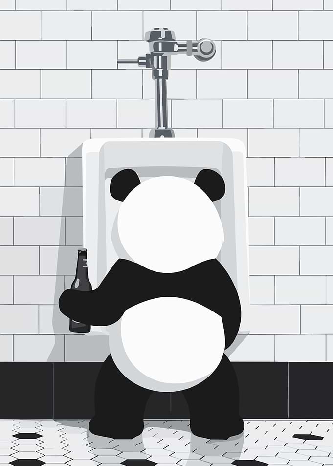 Panda at the Urinal