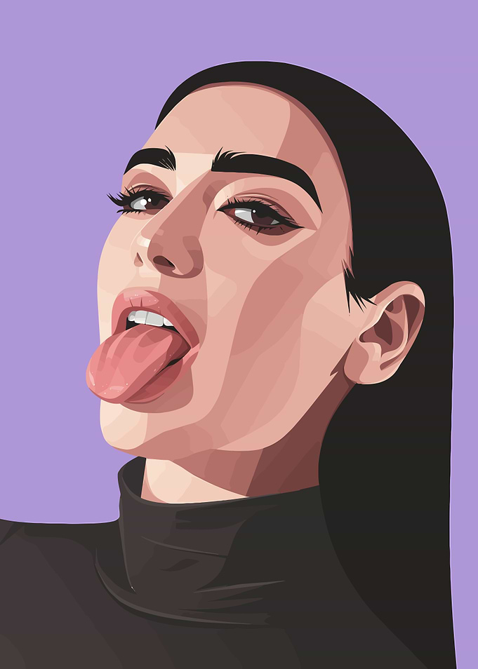Dua Lipa Vector Portrait