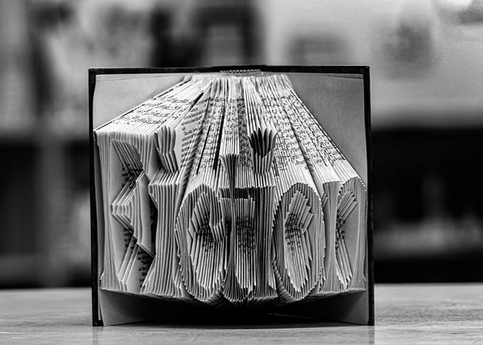 Folded Book Art Spelling Fiction