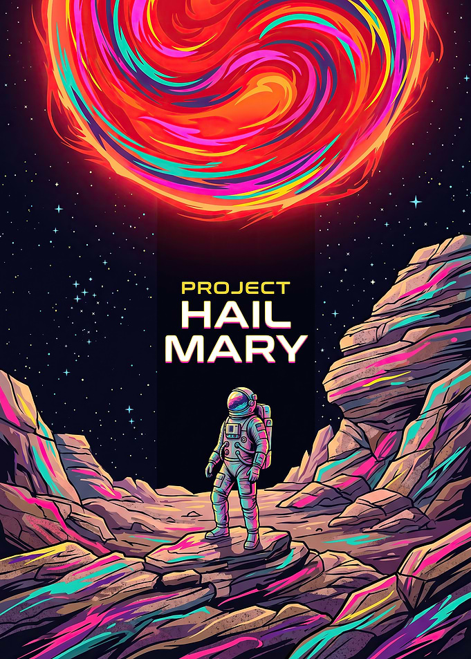 Project Hail Mary Space Poster