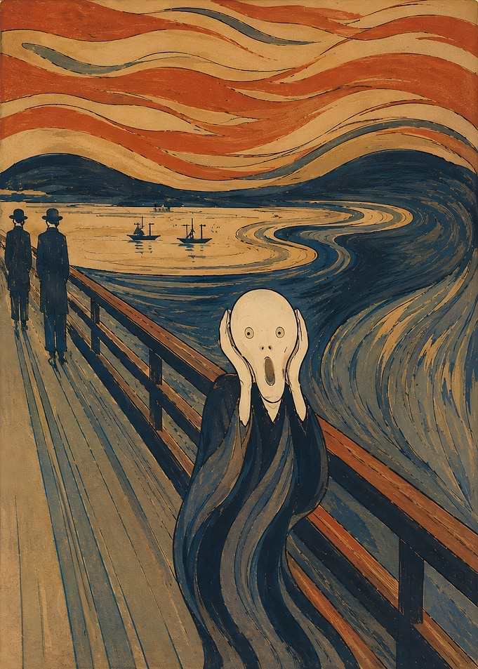 The Scream Ukiyo-e Style