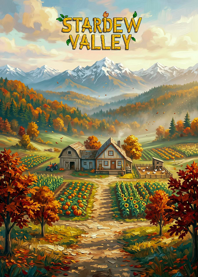 Stardew Valley Autumn Farm Landscape
