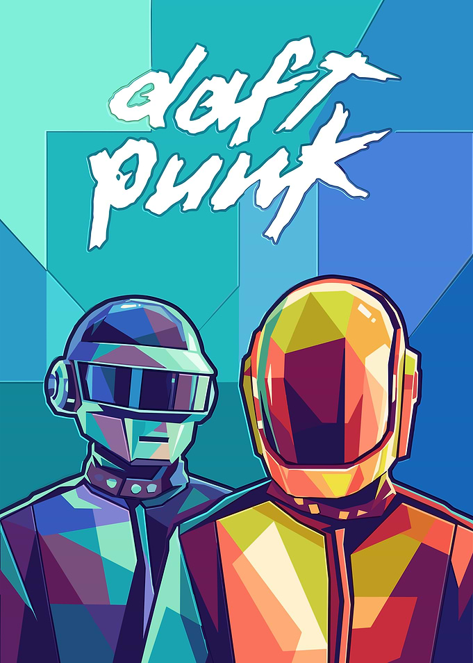 Daft Punk Pop Art Poster