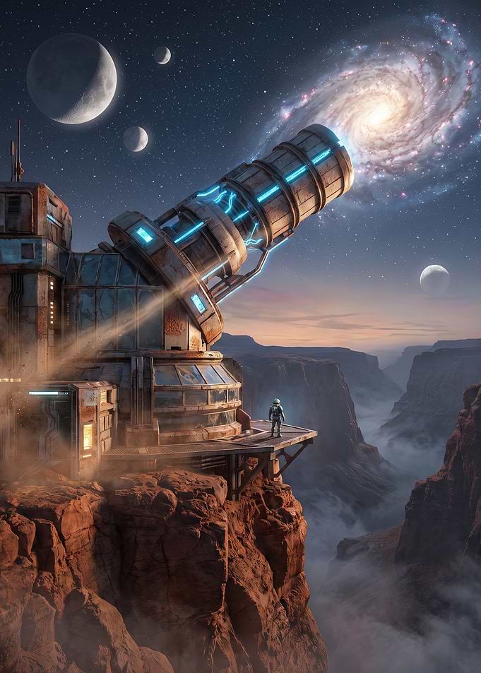 Futuristic Observatory on Alien Planet