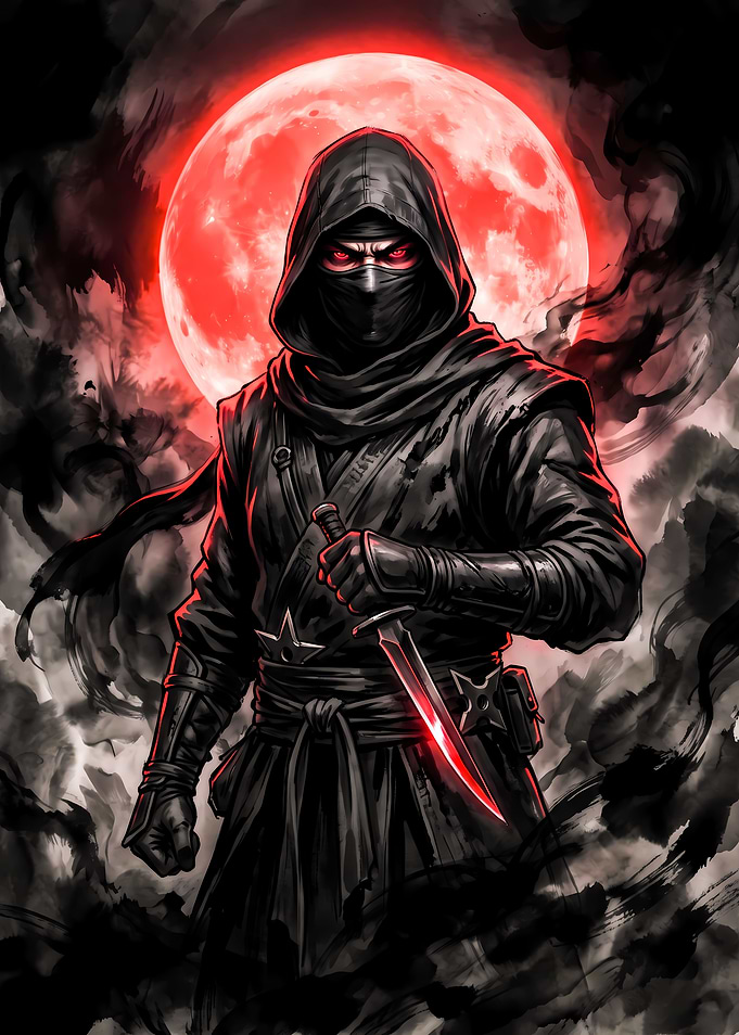Ninja Assassin Under Red Moon