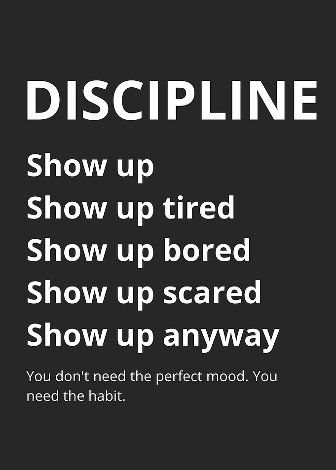 Discipline Motivational Quote Poster