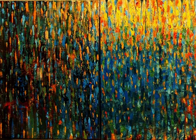 Abstract Impasto Oil Painting