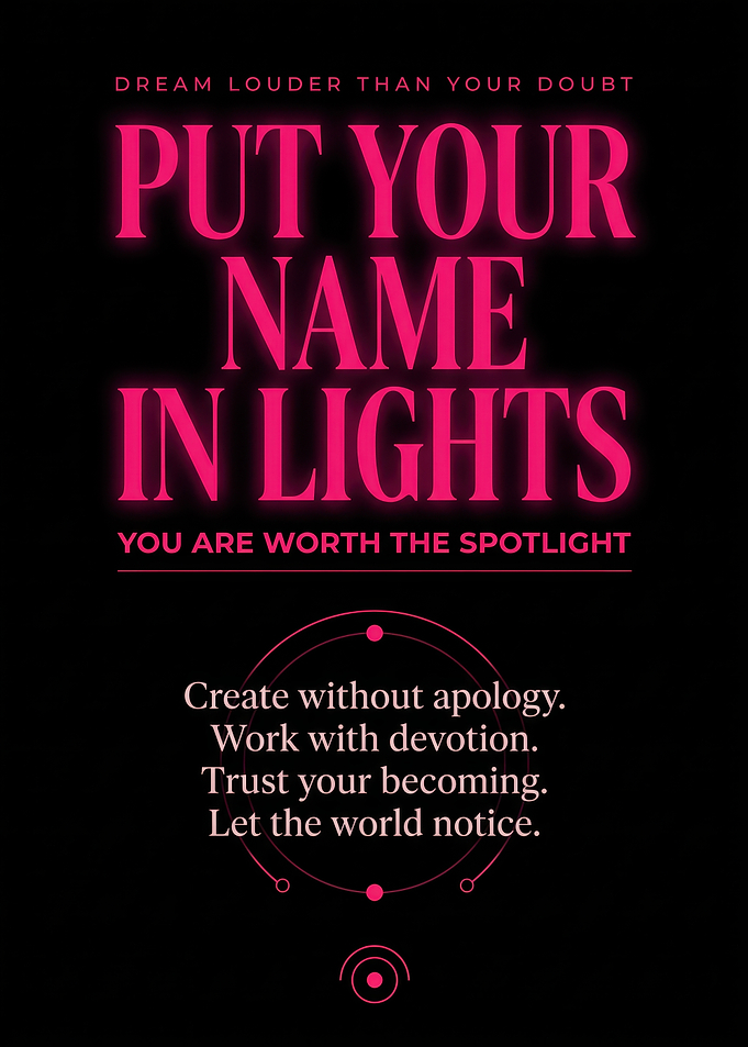 Inspirational Neon Quote Poster