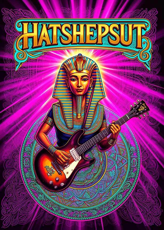 Hatshepsut Playing Electric Guitar Poster