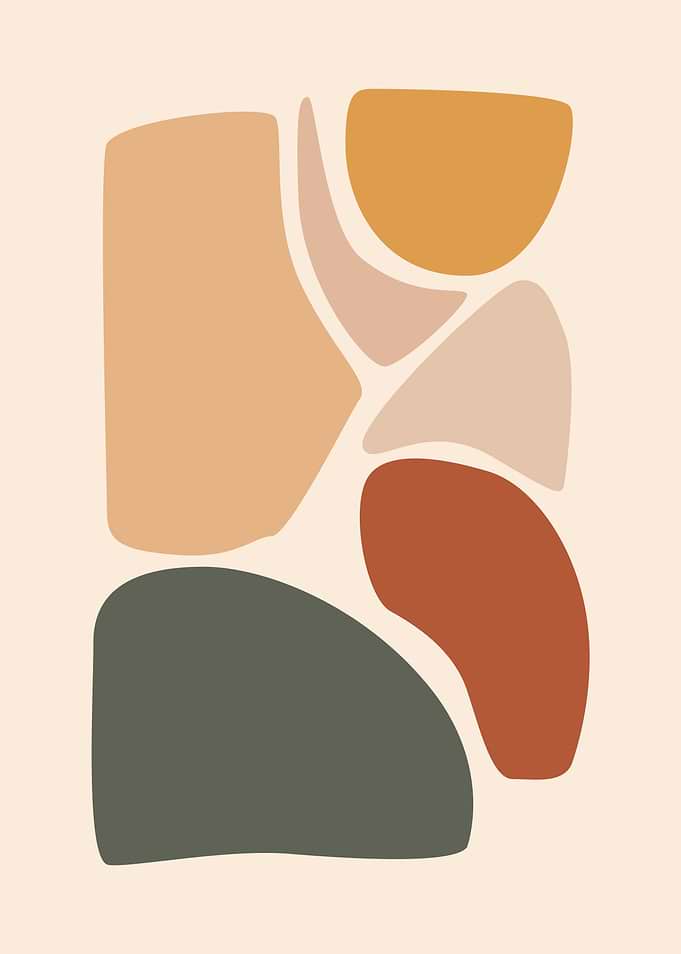 Minimalist Abstract Earth Tone Shapes