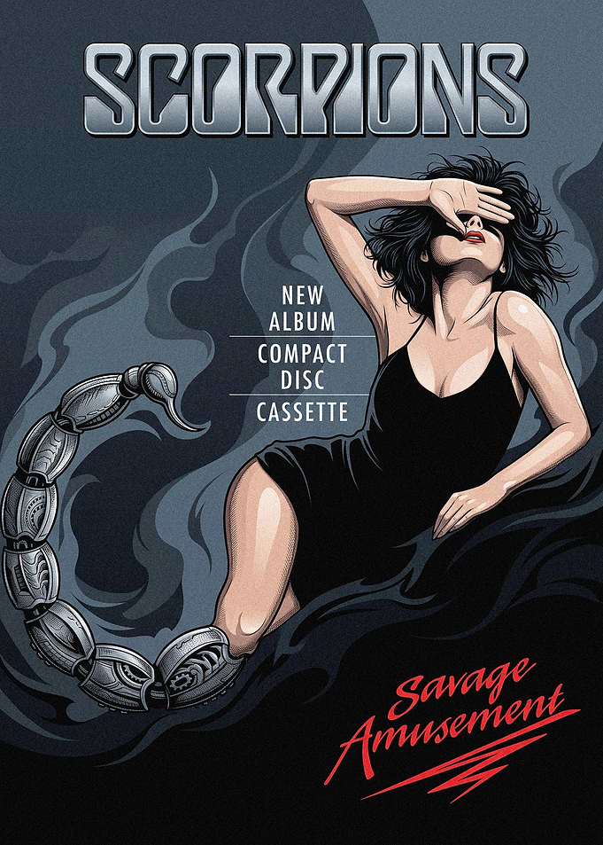 Scorpions Savage Amusement Vintage Poster