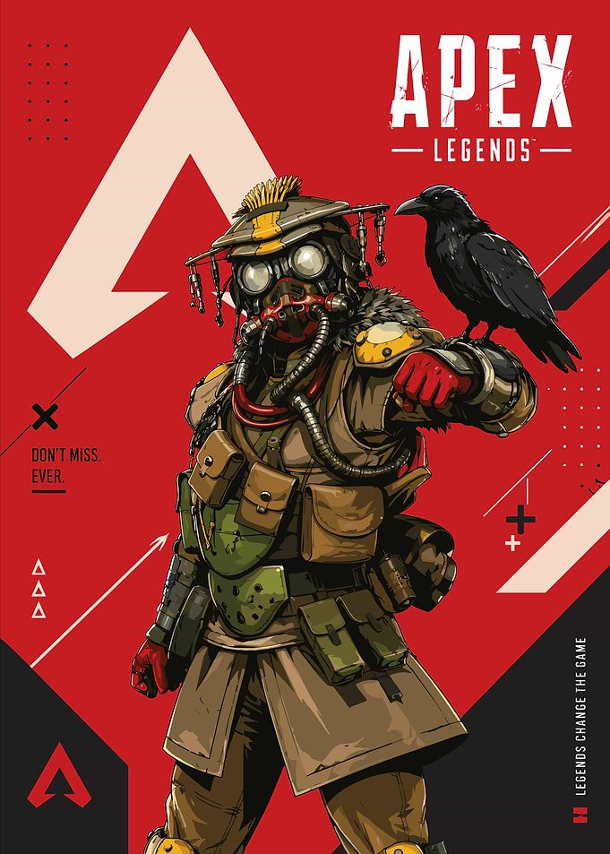 Apex Legends Bloodhound Pixel Art Poster