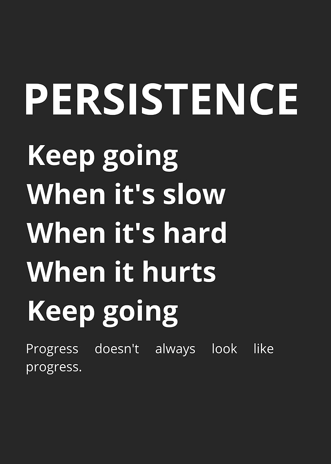 Persistence Inspirational Quote Poster
