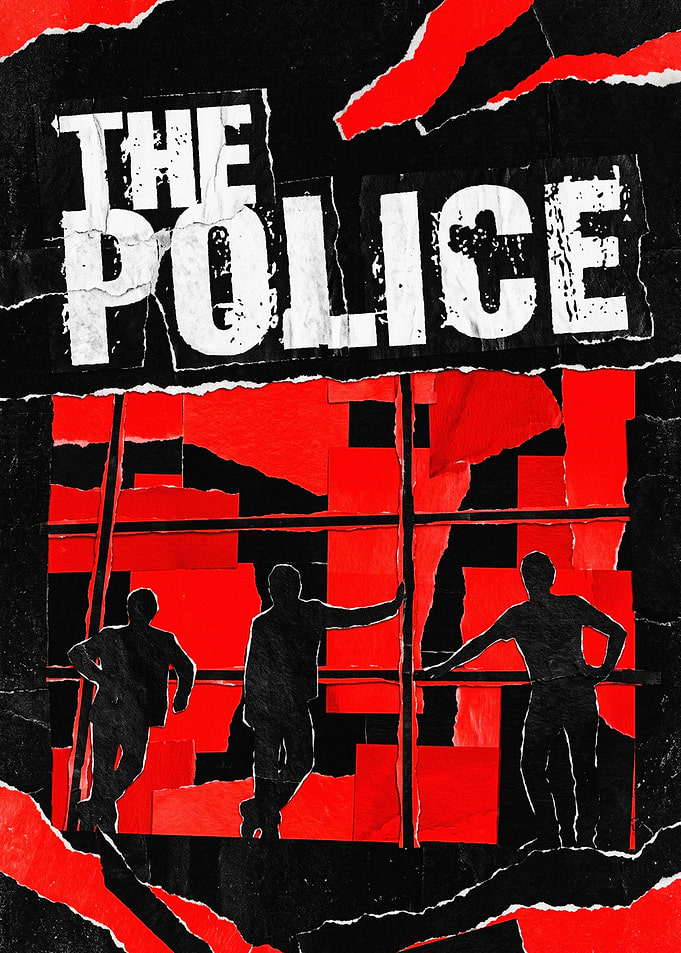 The Police Band Torn Paper Poster