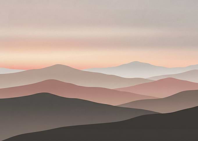 Minimalist Abstract Mountain Landscape