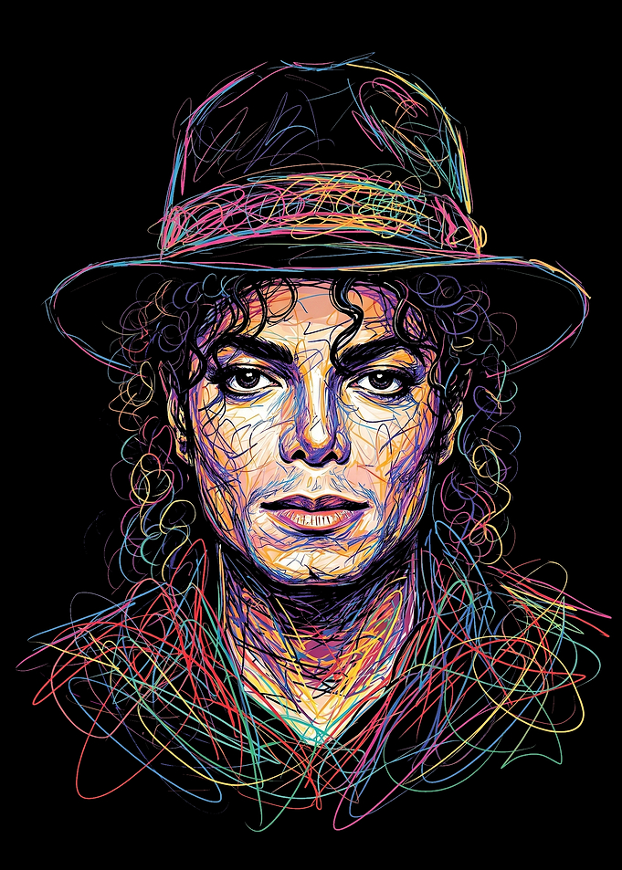 Michael Jackson Scribble Art Portrait