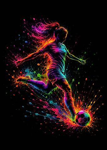 Neon Female Soccer Sprint