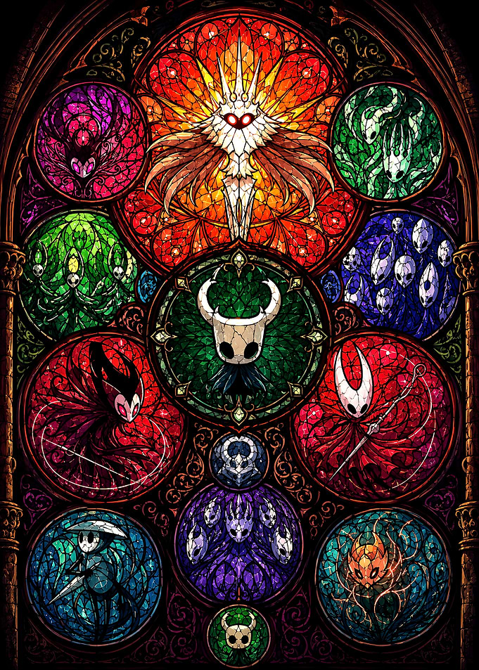 Hollow Knight Stained Glass Art